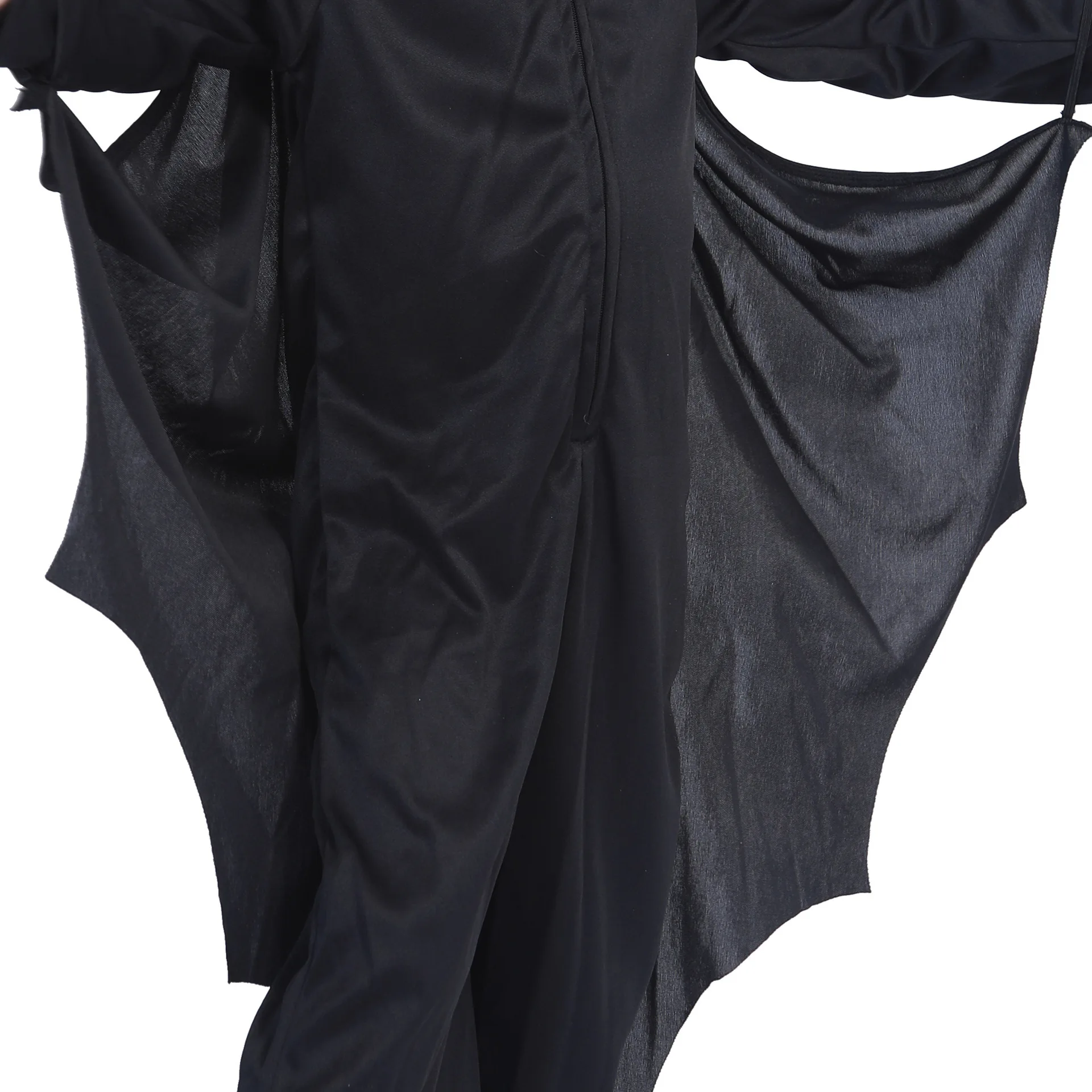 Kids Unisex Vampire Bat Costume Jumpsuit Halloween Party Cosplay Costume Set Send Horror Scar Patch and Black Gloves