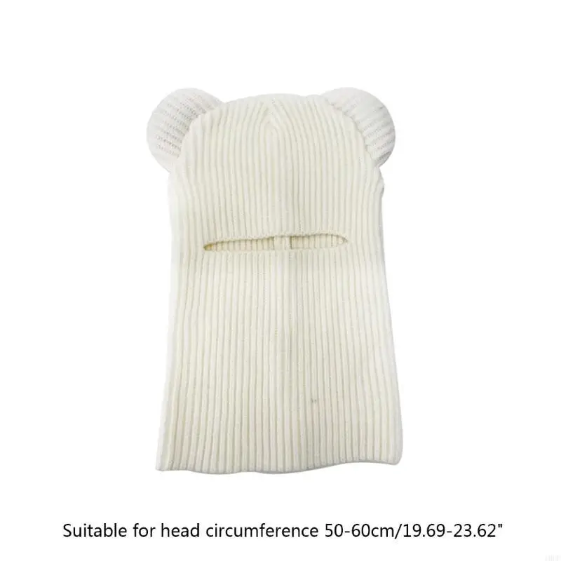 قبعة مطاطية لحماية الرقبة، قبعات محبوكة على شكل دب كرتوني للمراهقين البالغين