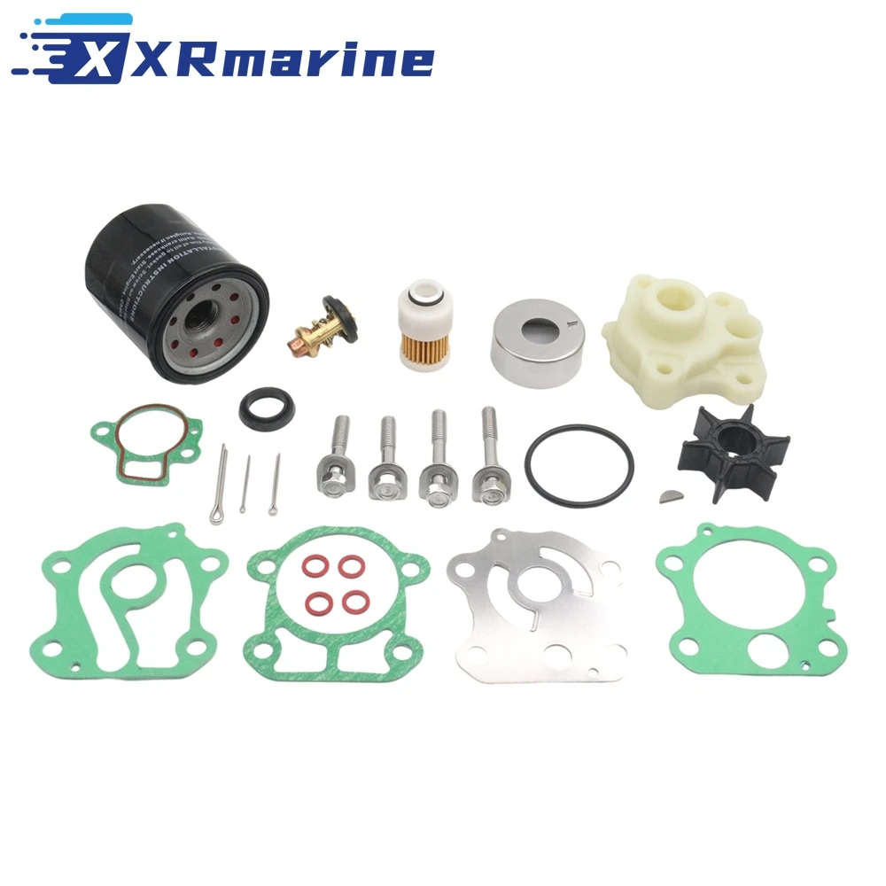 Outboard Service Kit For Yamaha 4-Stroke 50HP Outboard Impeller Kit 6H3-W0078 Oil Filter 5GH-13440-71 Thermostat 66M-12411