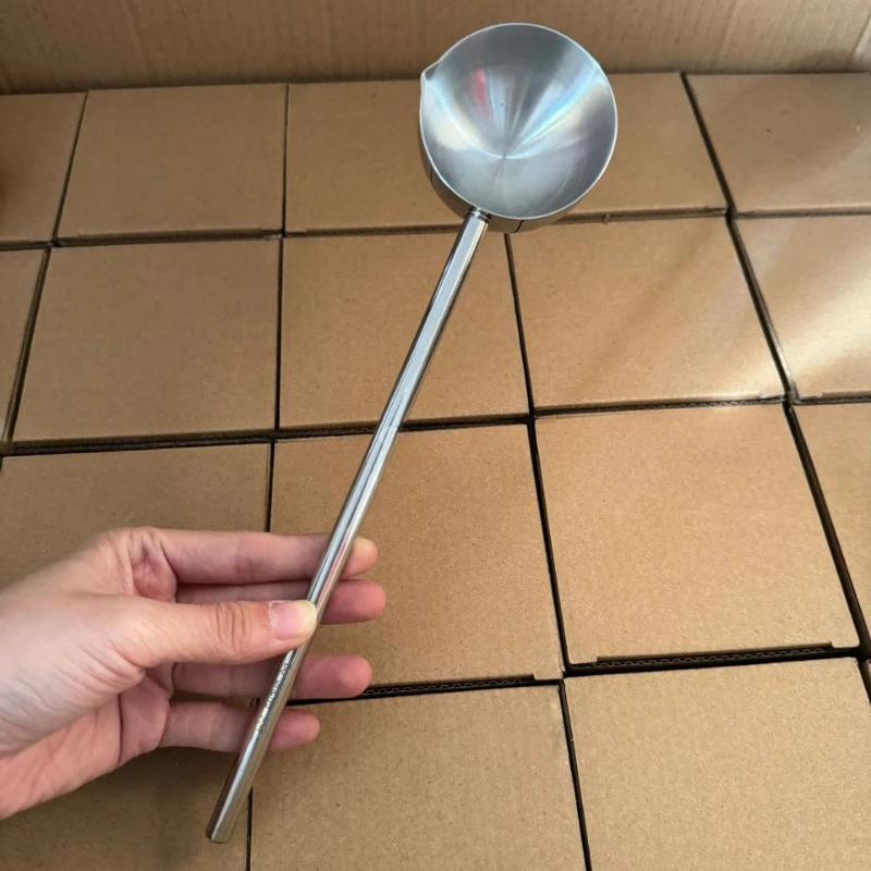 Stainless Steel Extended Handle Hot Oil Spoon Oil Burning and Splashing Small Spoon Oil Pouring and Hot Oil Special Small Pot