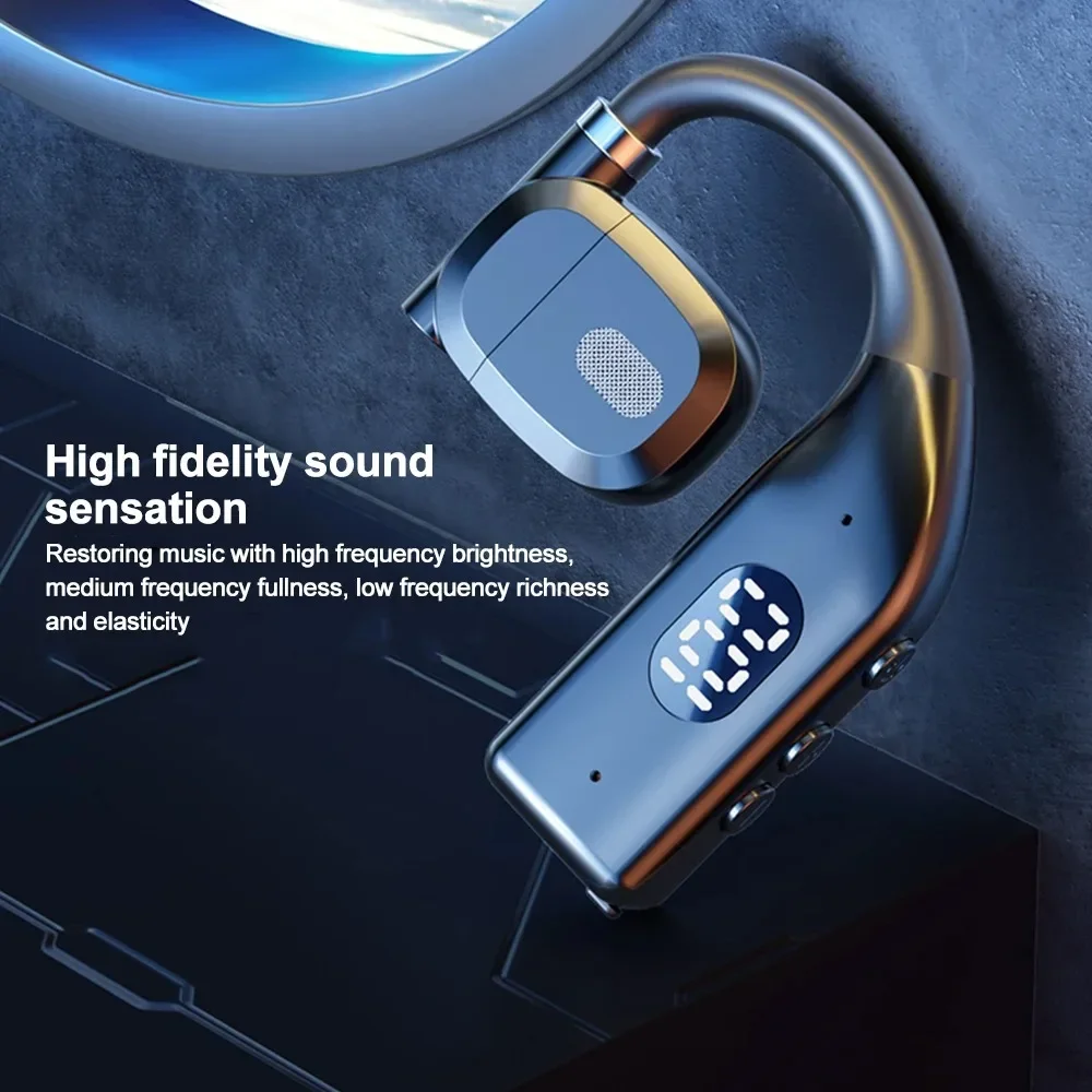 سماعات بلوتوث لاسلكية سماعات توصيل الهواء مع ميكروفون يدوي إلغاء الضوضاء سماعة للقيادة Audifonos