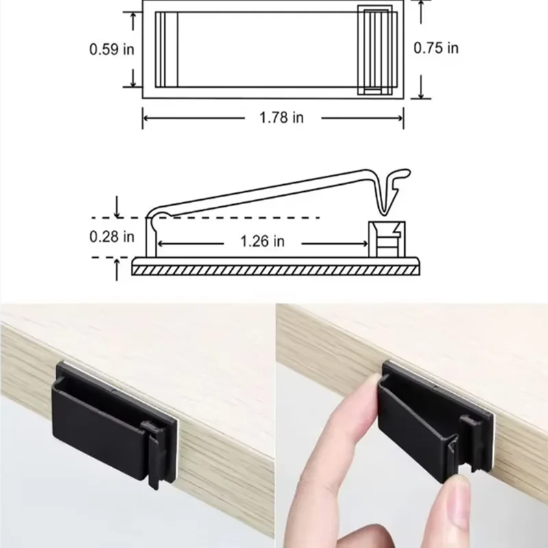 10 PCS Cable Fixing Clip Cable Wire Sorting Buckle Chassis Organizer 19*47 Black and White Organizer
