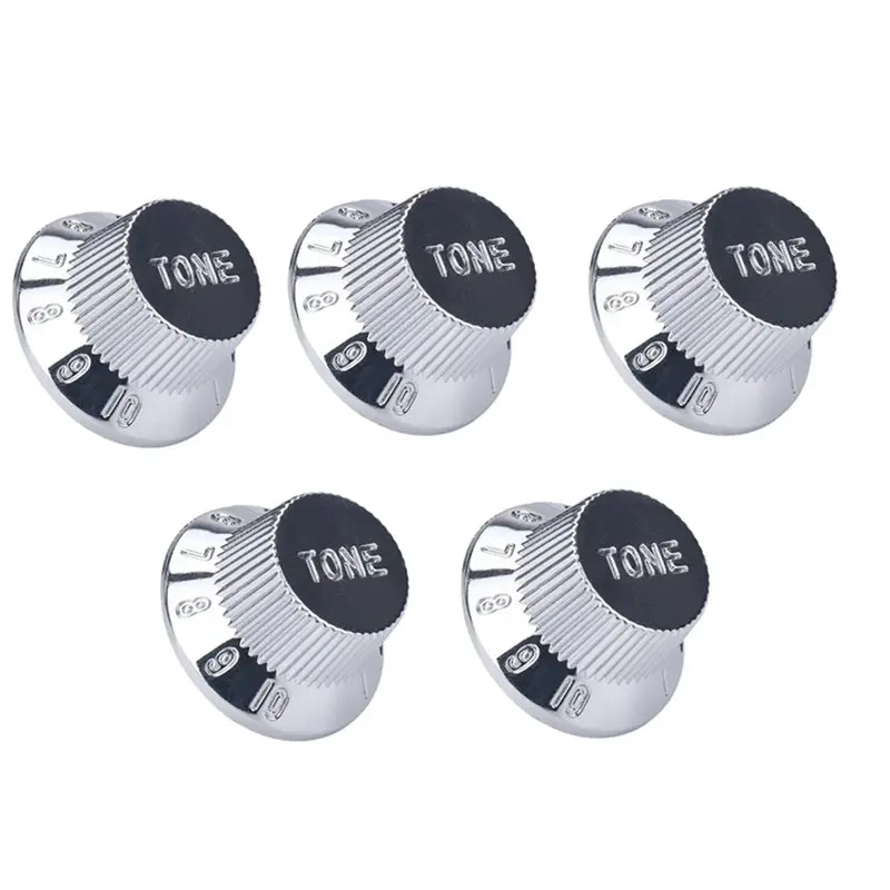 A07T-For 6Mm Shaft Guitar Control Knobs 5Pcs Electric Guitar Potentiometer Cap Replacement Speed Knob