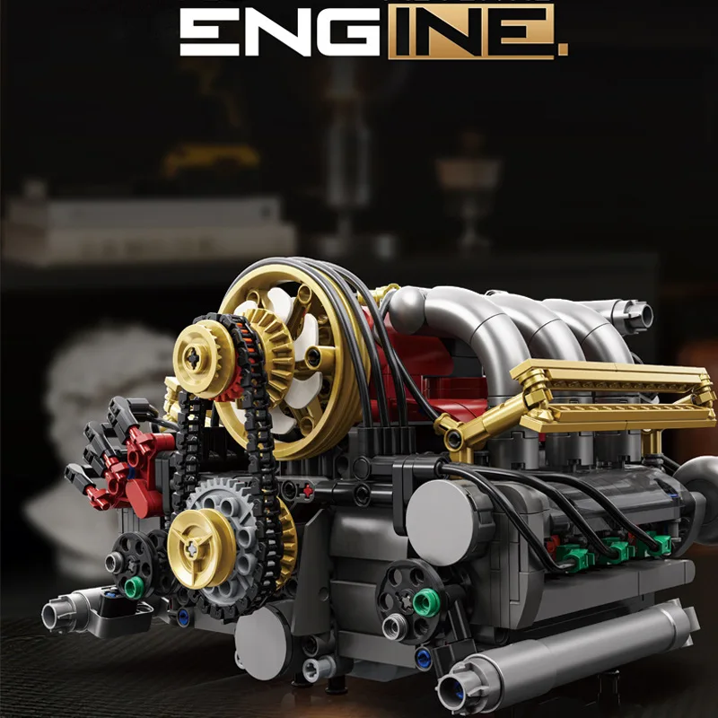 

Y15010 Boxer Engine Model Mechanical Power Building Blocks | Christmas Gift