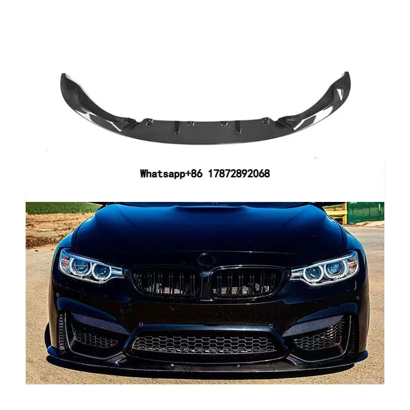 

For F80 M3 F82 F83 M4 2014-2020 3D Style Front Bumper Lip Deluxe Dry Carbon Fiber Front Diffuser Spoile