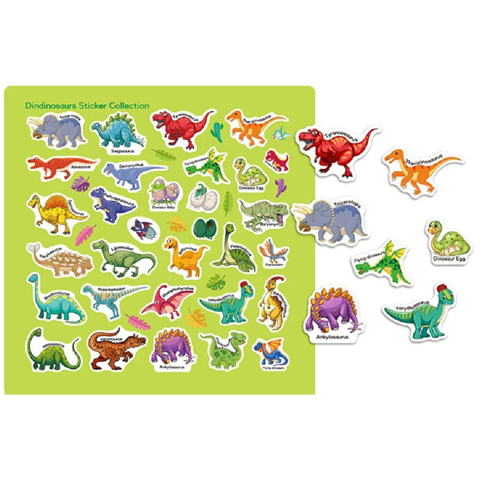 Reusable Cartoon Sticker Book for Kids Multiple Scenos DIY Puzzle Game Educational Learning Classic Toys for Child Age Gifts