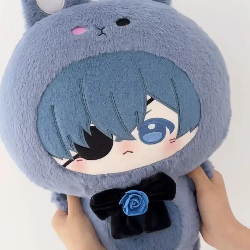 Anime Black Butler Ciel Phantomhive Plush 45cm Cotton Figures Gift Hug Pillow Role Play Kawaii Birthday Xmas Gift Halloween
