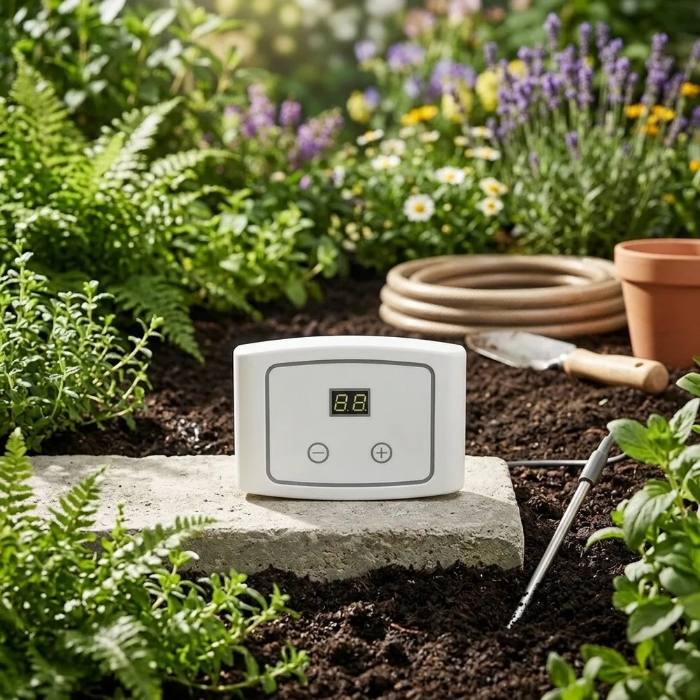 Programmable Smart Watering Device for Plants with Humidity Range 10%-85% and Temperature Protection Up to 35C