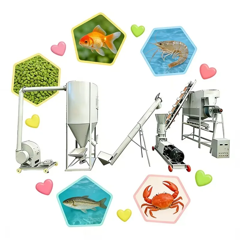 Layer Farm Feed Pellet Line Precision Nutrition 1-3 Ton/h High Productivity Farm Equipment Steel for Egg Production