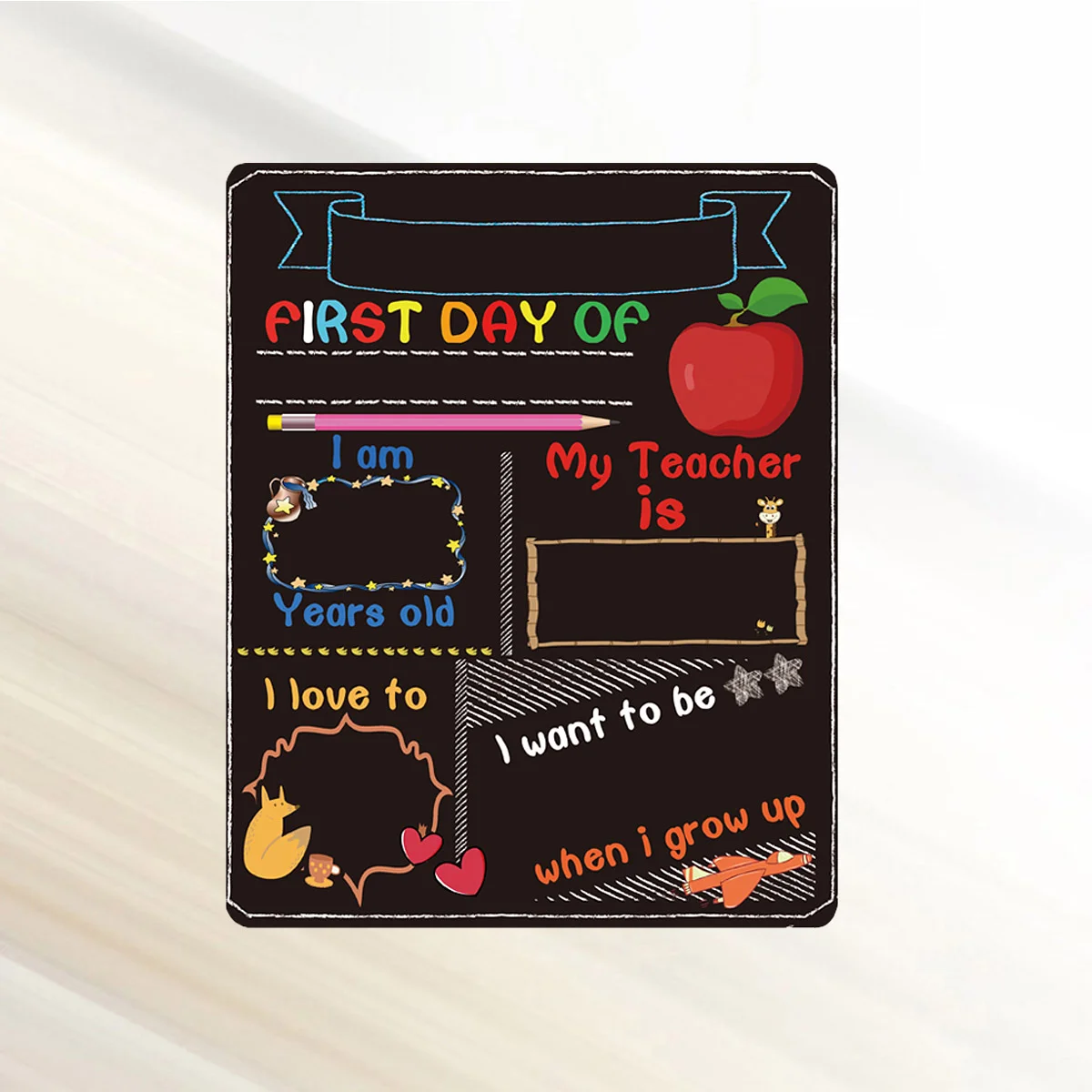 First Day School Boards Student Education Tool Rewritable of Sign Message for Office