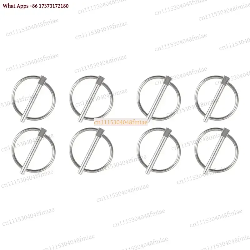 8PCS AA05 Lynch Pin 4.5mm Dia 316 Stainless Steel Round Safety Retaining Fasteners for Trailer Lock Universal Accessories