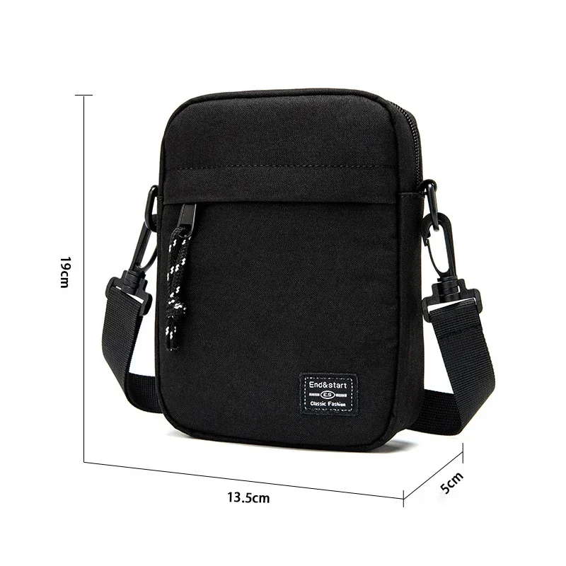 Mini bolsas crossbody simples, Saco lateral de ombro de nylon masculino, Saco de estilingue de telefone mensageiro masculino, Carteira de peito para marido