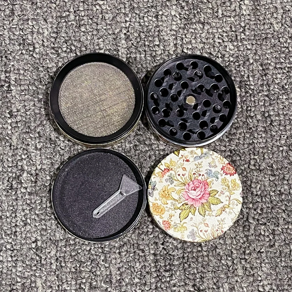 2inch Herb Cartoon Grinder 4-Layers Metal Crusher Mill Manual Mortar Grinder Cigarette Tobacco Grass Smoking Accessories Gift