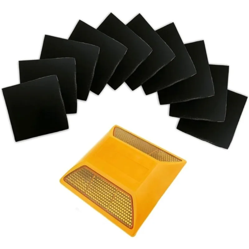Heavy Duty Butyl Adhesive Pads for Driveway Road Reflectors Weatherproof Double Sided Tape for Asphalt Concrete Pavement 4 Inch