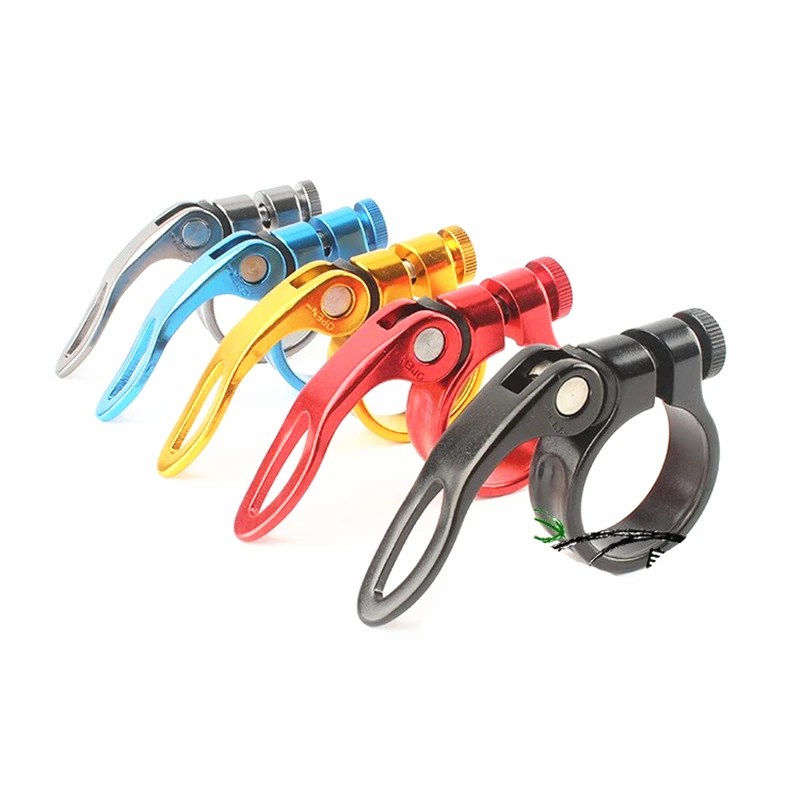 Q185  Aluminum Ultralight Quick Release Road Bike MTB Mountain Bicycle Seat Post Seatpost Clamp 31.8mm 34.9mm 50g, 4Color