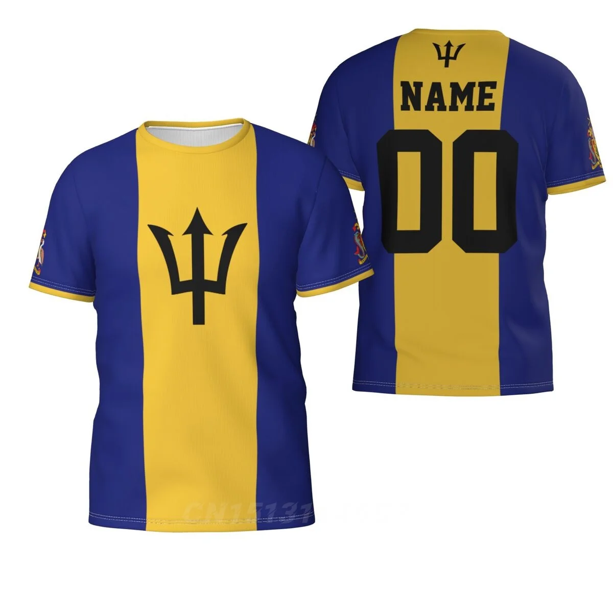 2025 Custom Name Number Barbados Country Flag T-shirts Clothes T shirt Men Women Tees Tops For  Fans Gift US Size