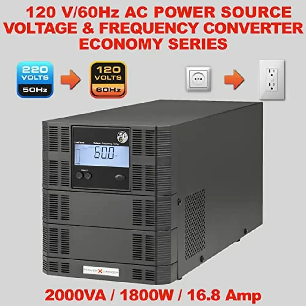 Voltage & Frequency Converter 1800W/16.8A Home & Travel 100-120V AC Power Source Use Anywhere in the World Approved CE For