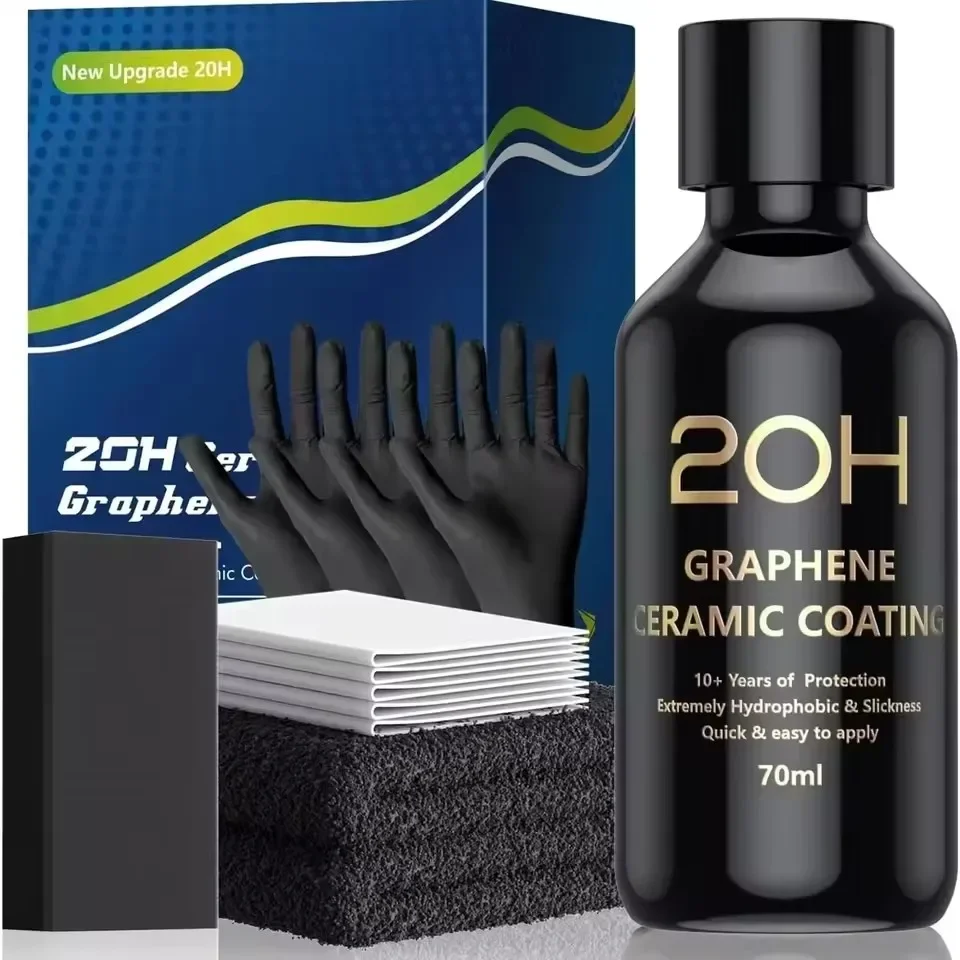 

Графеновое керамическое покрытие 20H/12H с самозаживлением и технологией УФ-трека Детализация автомобилей Профессионалы 10 лет защиты