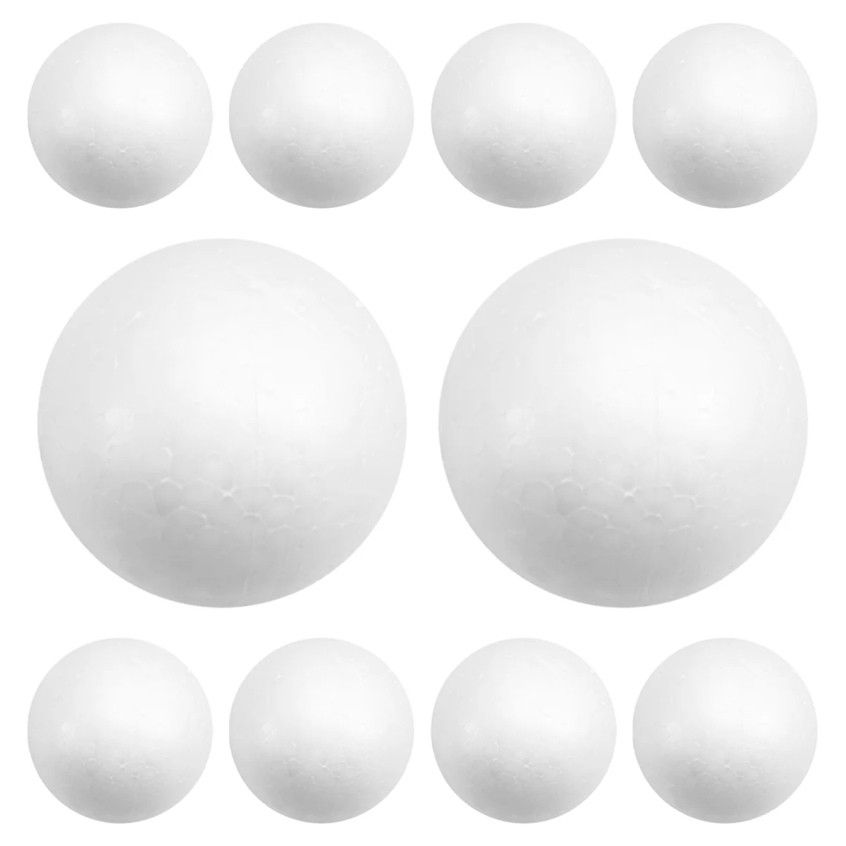 A39M 10 x рождественские украшения, моделирование, ремесло, шарик из пенополистирола, 6 см --- белый