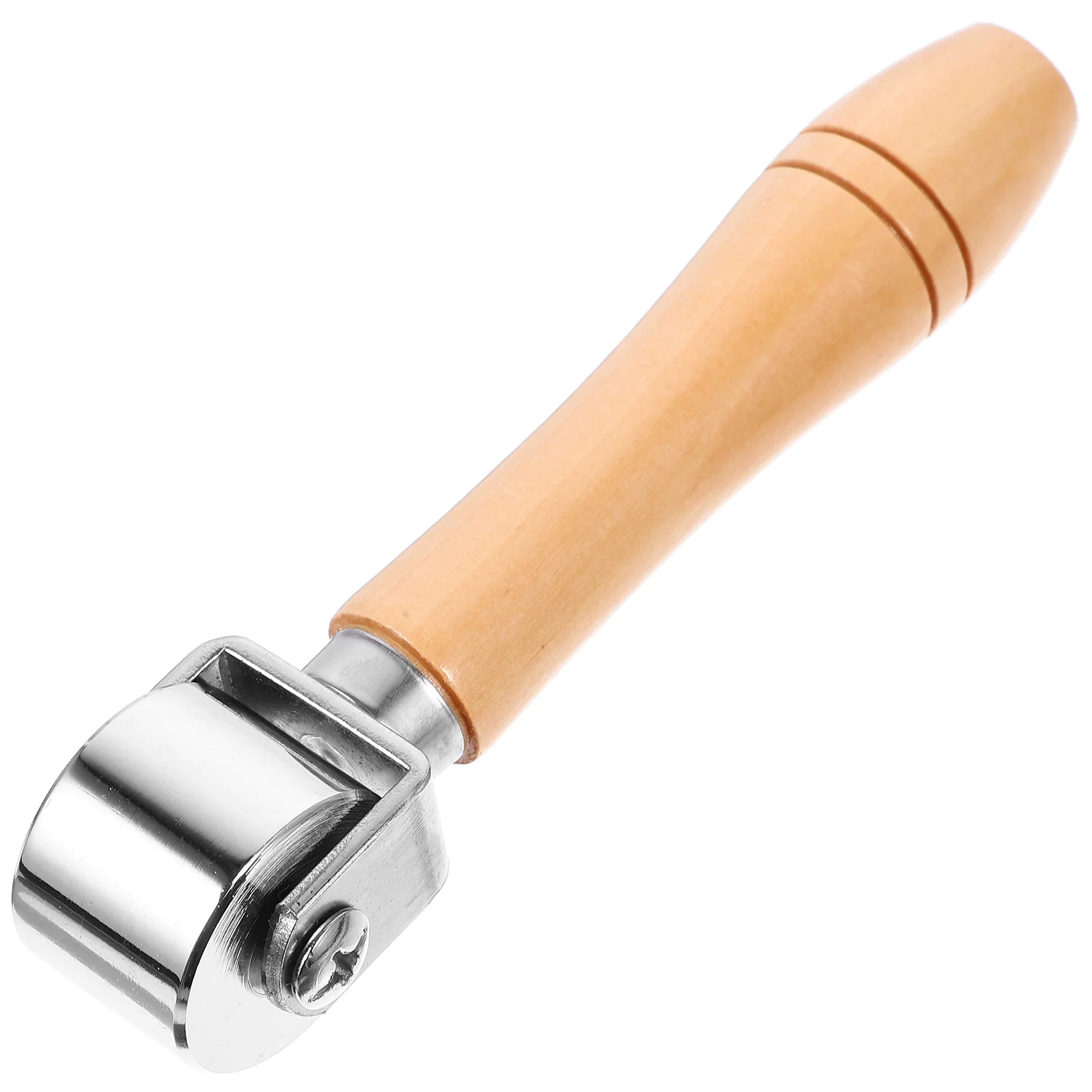 

High Temperature Resistant Edging Roller Tool for Binding Crimping Sewing Handheld Wood Handle Small Size Dark Color