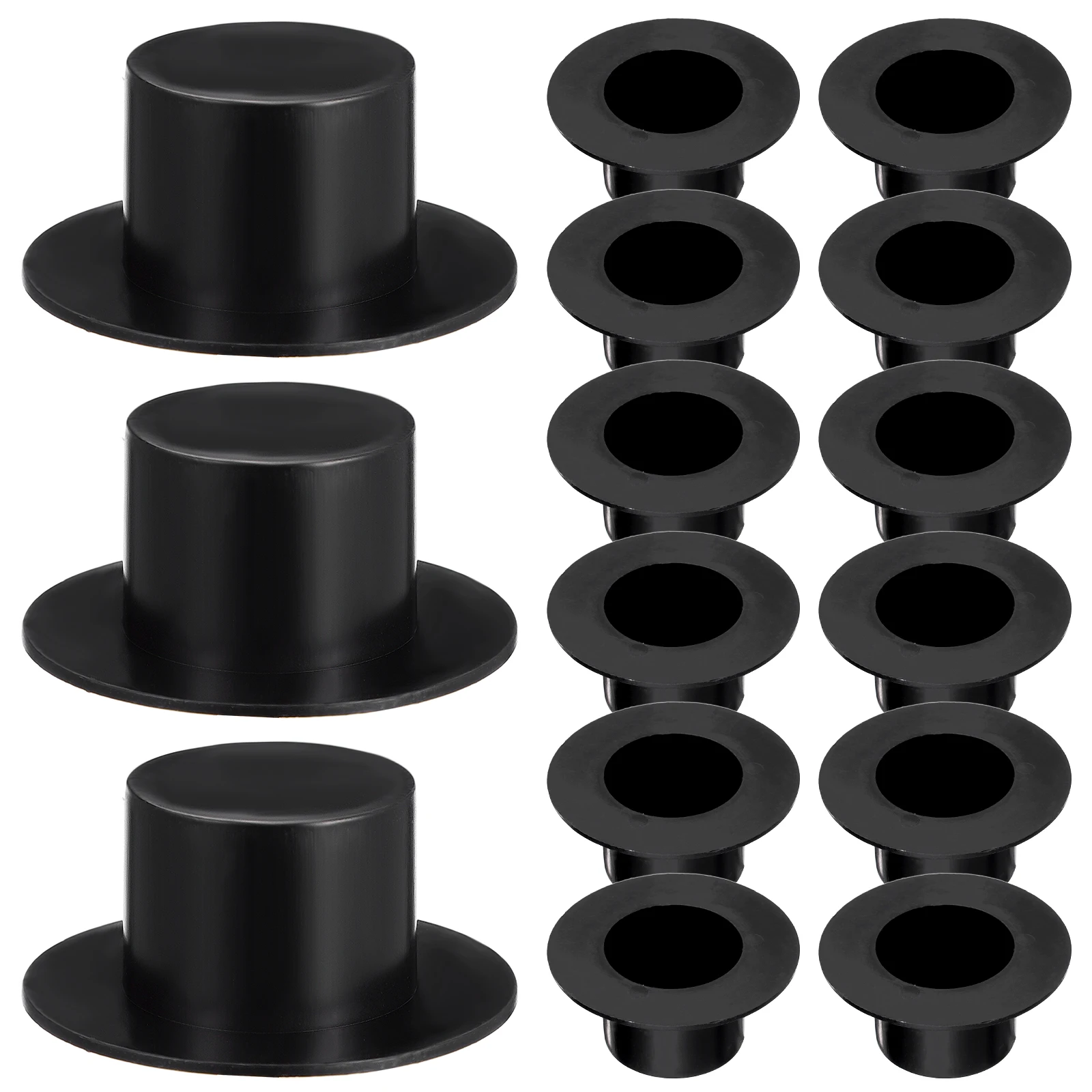 

50pcs Mini For Diy Craft Plastic Clown Cap Party Decor Supplies Mini Clown Cap Kids School Art Projects Black L Size