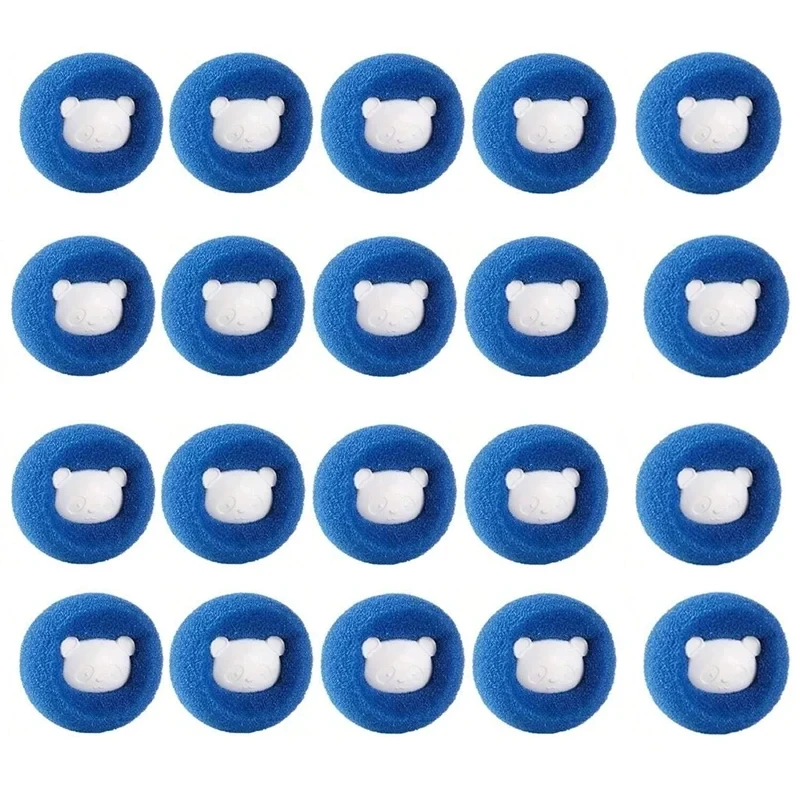 20PCS Wäsche Ball Pet Haarentferner Wiederverwendbare Bälle Wäsche Waschmaschine Filter Wolle Aufkleber Katze Haar Pet Pelz Lint Catcher