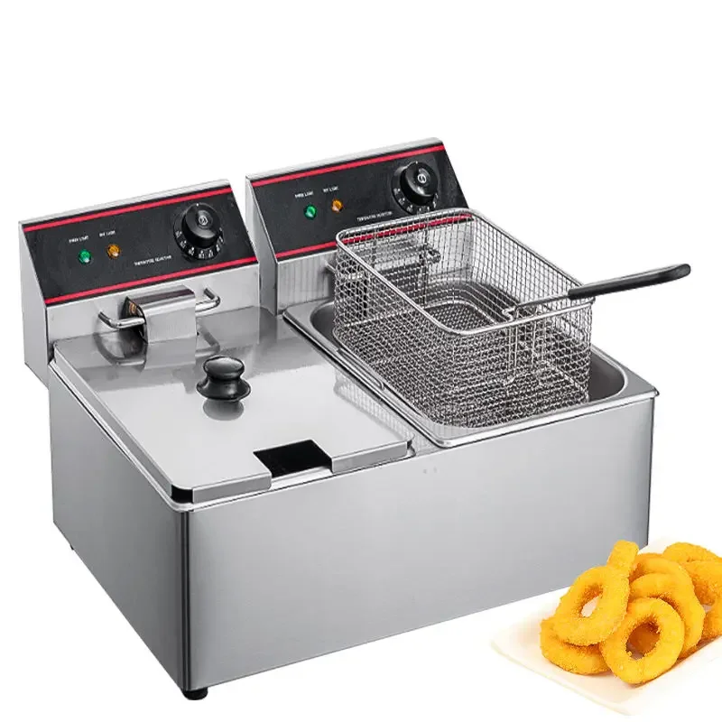 Commercial 2.5Kw Stainless Steel Electric Chips Fryer 6L Chicken & Potato Deep Fryer for Restaurants Factory