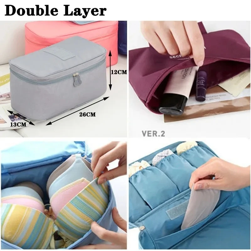 Women Portable Travel Underwear Storage Bag Waterproof Clothing Pants Bra Organizer Bags Socks Packing Cube Female Girl Bra Bag