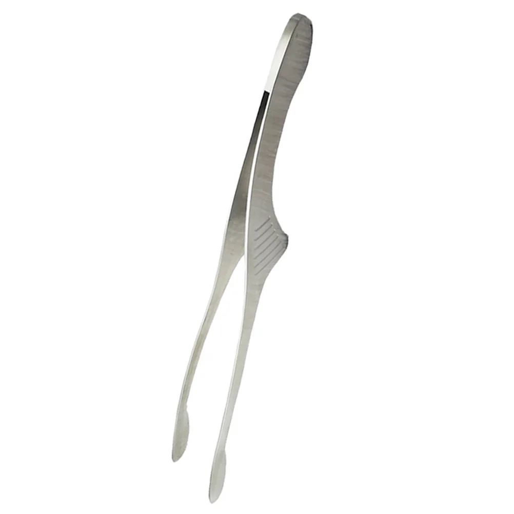 

Stainless Steel BBQ Tweezers Kitchen Serving Tongs Anti Slip Serration Heat Resistant Lightweight Ergonomic For Cooking Roasting