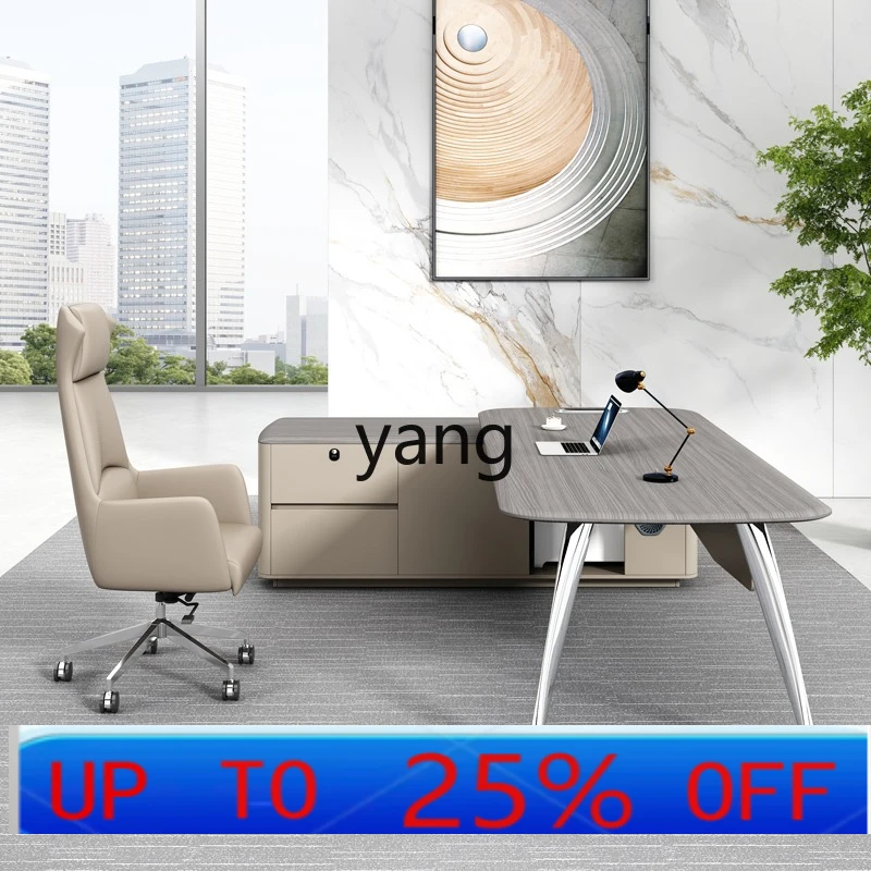 

Lmm Simple Modern Single Office Furniture Manager Office Desk and Chair