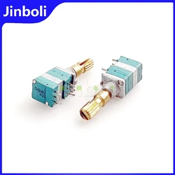 1PCS RK09 Type Precision Potentiometer B10K×2 Push Pull Handle Dual Independent Adjustment Car Audio Potentiometer