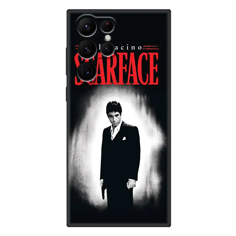 Scarface 1983 Film Al Pacino Case For Samsung Galaxy S23 S22 S21 Ultra S20 FE 5G S10E S10 Lite S9 S8 Plus S7 Edge Black Cover