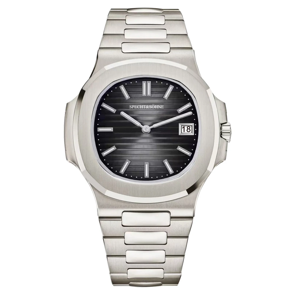 2026 New Specht & Söhne Luxury 40MM Quartz Watch For Men Super Slim Steel Sapphire Crystal 50M Waterproof 5711 Classic Watch image 3