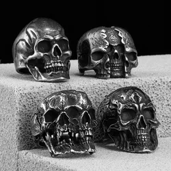 Men Rings Stainless Steel Women Jewelry Punk Rock Vintage Black Gothic Fashion Accessories Gifts Wholesale