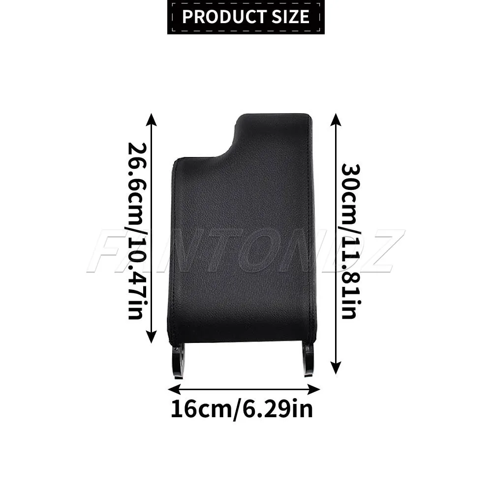 For BMW 3 Series E46 1998-2006 Car Center Console Armrest Cover 51168218307 Car Armrest Storage Box Lid Cap PU Leather LHD