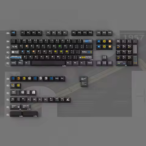 New York subway Black Keycaps Dye-Sublimation Cherry Profile PBT Keycap Sets Custom Keycaps For MX Cherry Mechanical Keyboard