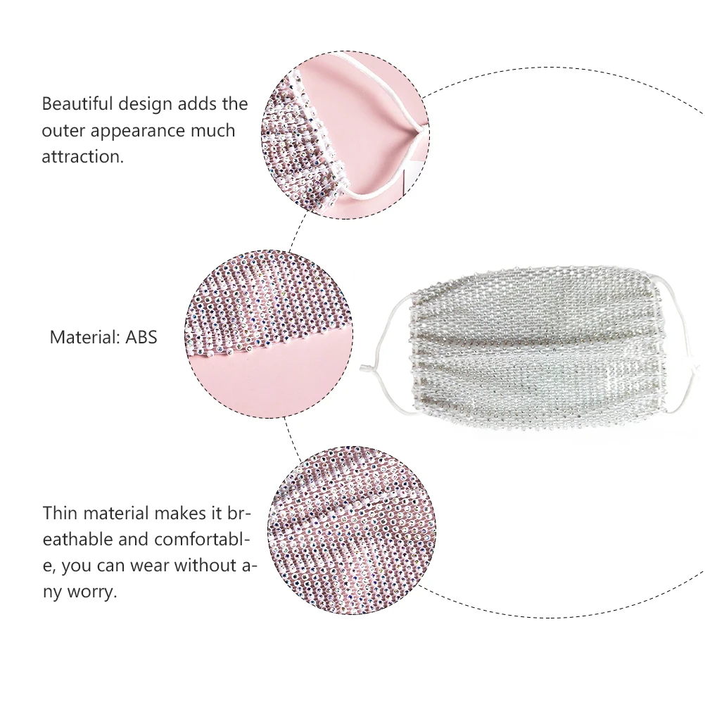 

Water Drill Mask Rhinestone Cosplay Prop Creative Masks Face Exotic Women Decorative Fashion Outdoor