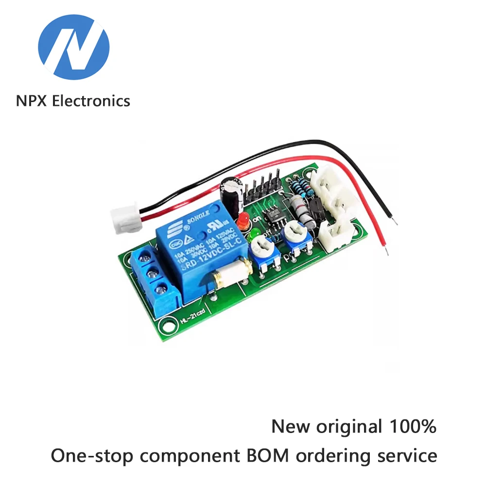 Vibration sensing switch module, adjustable sensitivity and delay. Vibration relay switch sensor module, DC12V