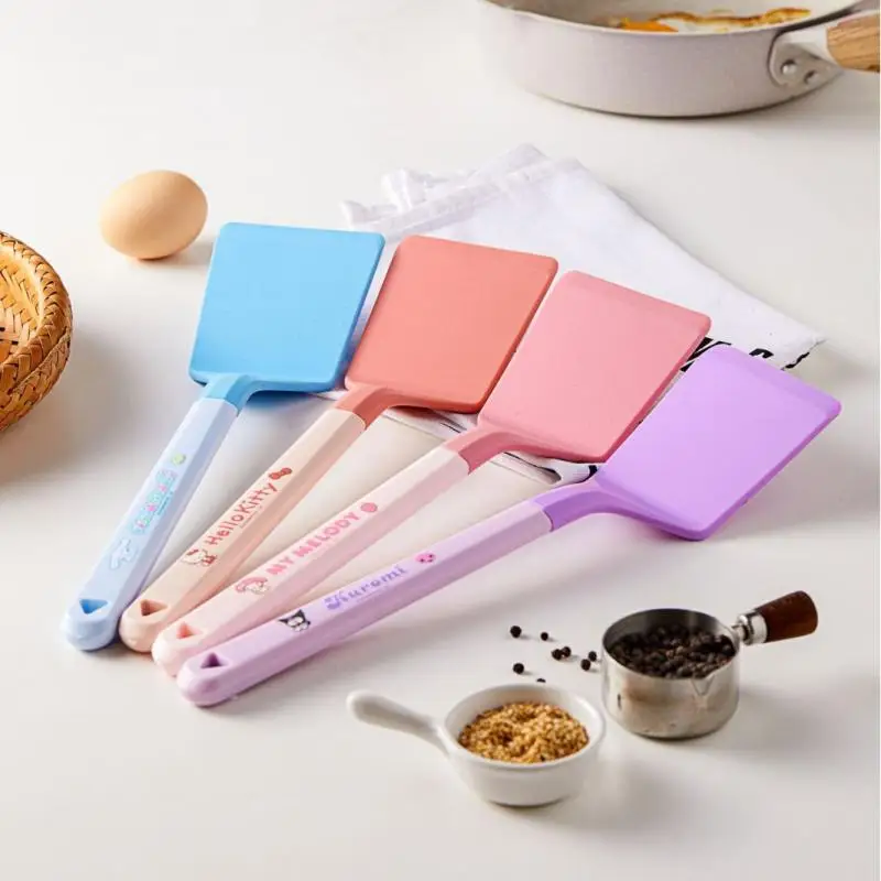 Genuine Sanrios Silicone Spatula Household Kuromi Hellokitty Melody Non Stick Pan Special Stir Fry Shovel Heat-Resistant Spatula