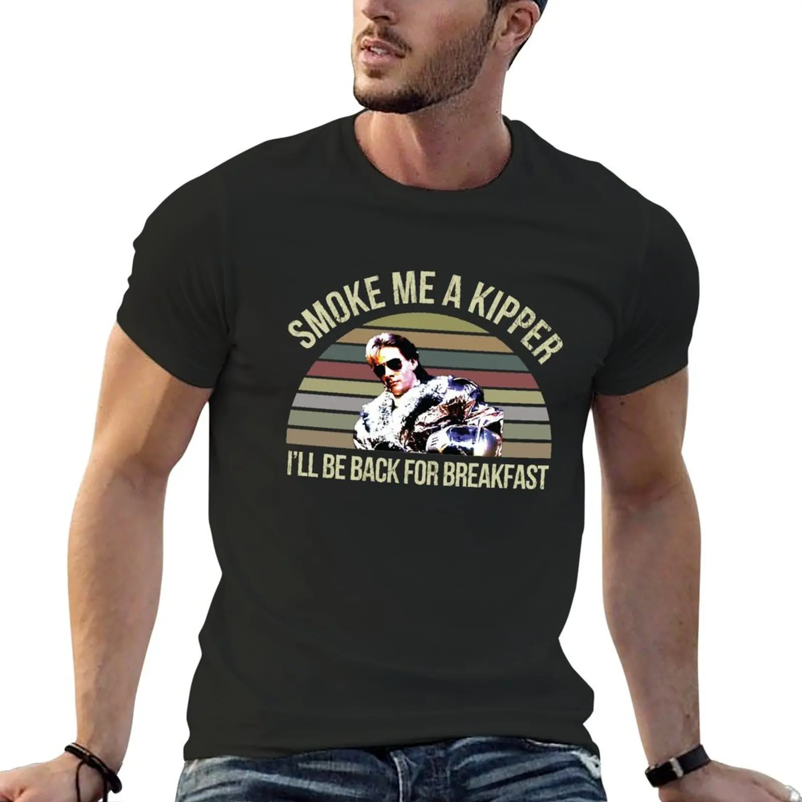 Ace Rimmer Smoke Me A Kipper Ill Be Back For Breakfast Трендовая молодежная рубашка унисекс с графическим рисунком Футболка на заказ
