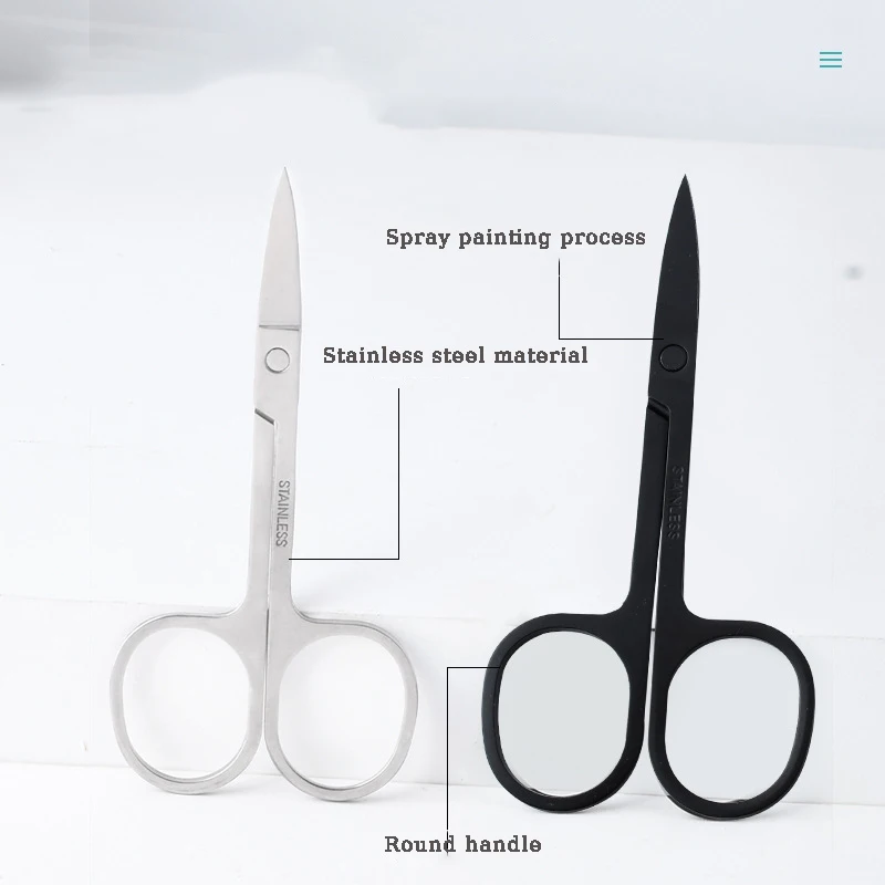 1Pcs Makeup Tools Eyebrow Scissor Stainless Steel Eyelash Trimmer Facial Nose Hair Remover Manicure Nail Cuticle Beauty Scissors