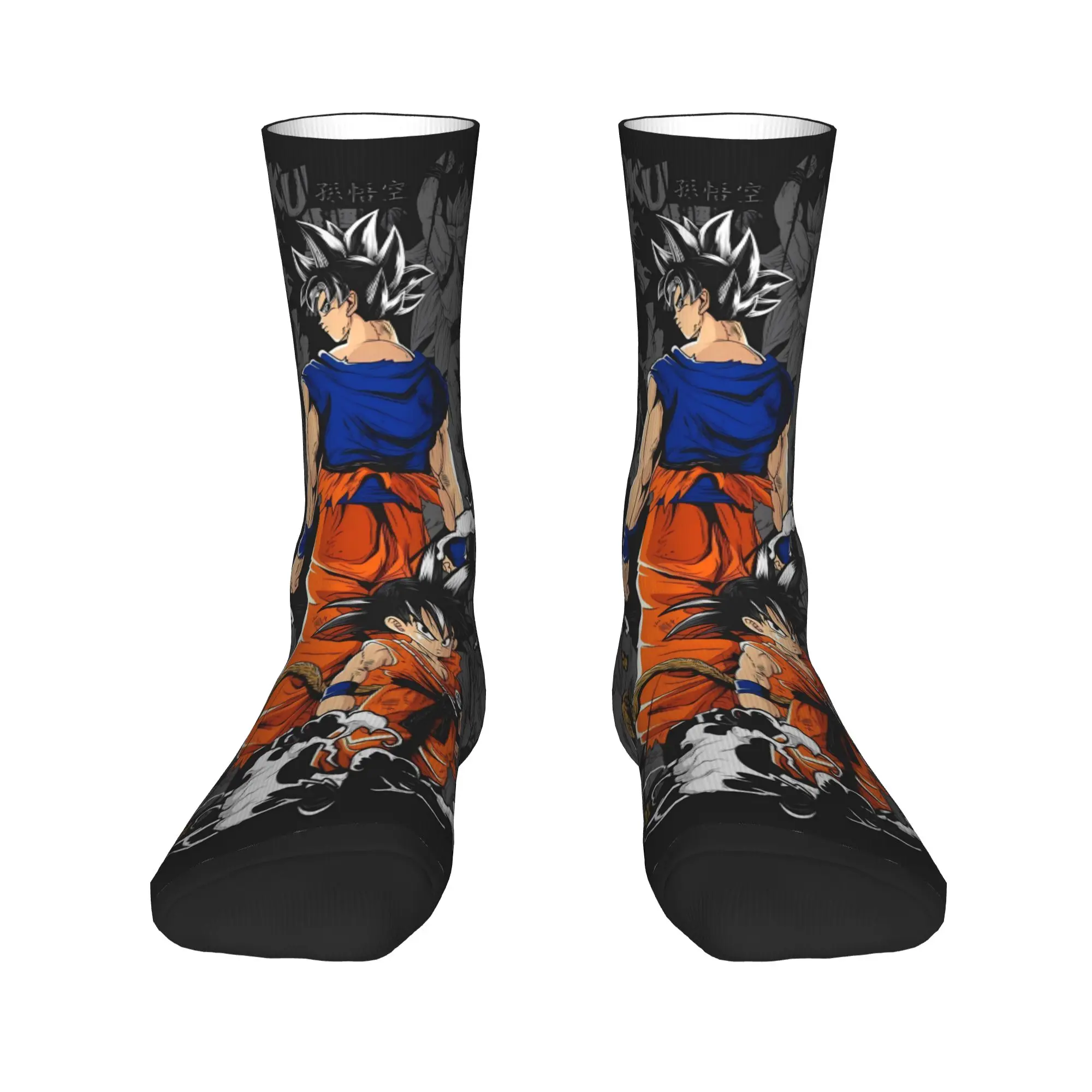 Simple Chibi Goku D-Dragon B-Ball Stockings Adults Men  Socks Breathable Fashion Socks Autumn Skateboard Non-Slip Socks Gift