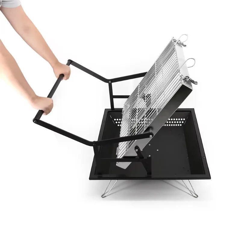 

New Portable Camping Easy Charcoal Flip Folding Grill