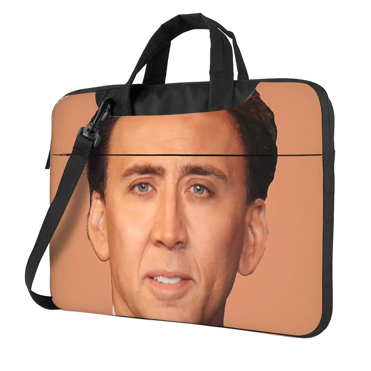 

Nicolas Cage's Face Laptop Bag Case Protective Vintage Computer Bag Bicycle Crossbody Laptop Pouch