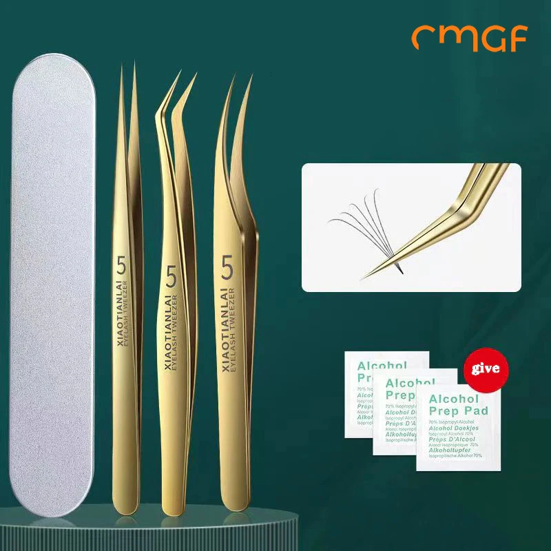 Eyelash forceps grafting and pasting fake eyelash clips, high-precision gold feather clips, specially designed for hairdressers