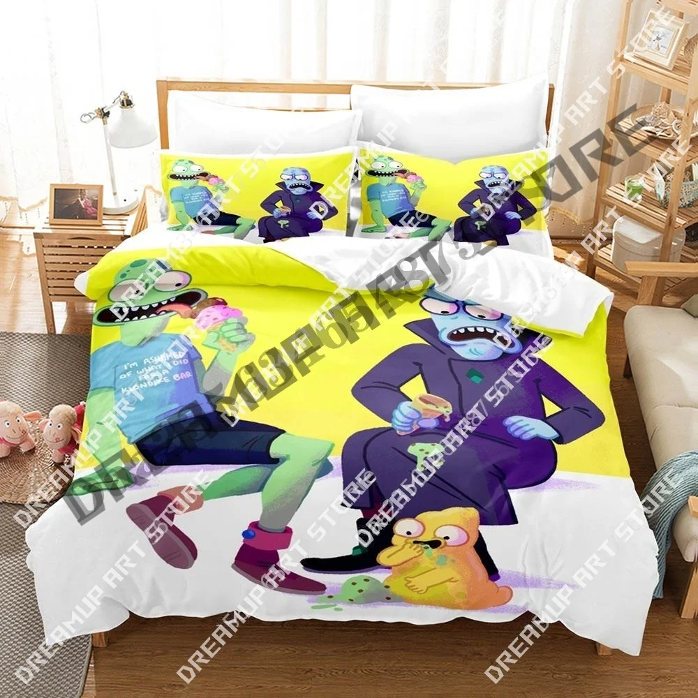 

3D Print Solar Opposites Bedding Set Boys Girl Twin Queen King Size Duvet Cover Pillowcase Bed boys Adult Home Textiles
