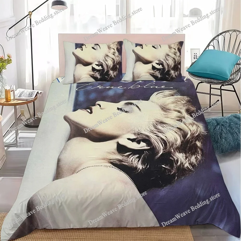 M-Madonna Singer Duvet Cover Set Home Style Bedding Soft Laundry Cotton Bed Student Dormitory GiftFQH