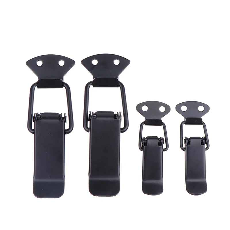 2Pcs Latch Catch Duck-mouth Buckle Hook Wooden Box Hasps Clamp Iron Spring Catch Clasp Loaded Draw Toggle Clamp Hasps