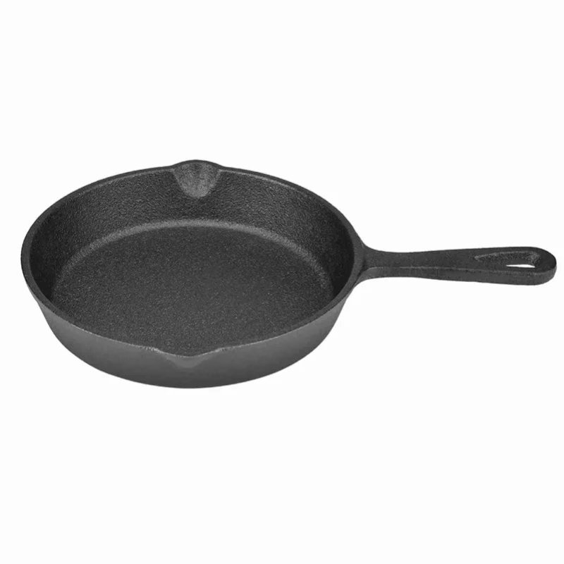 

16cm 20cm Vintage Cast Iron Skillet Frying Pan Burnt NOn Stick