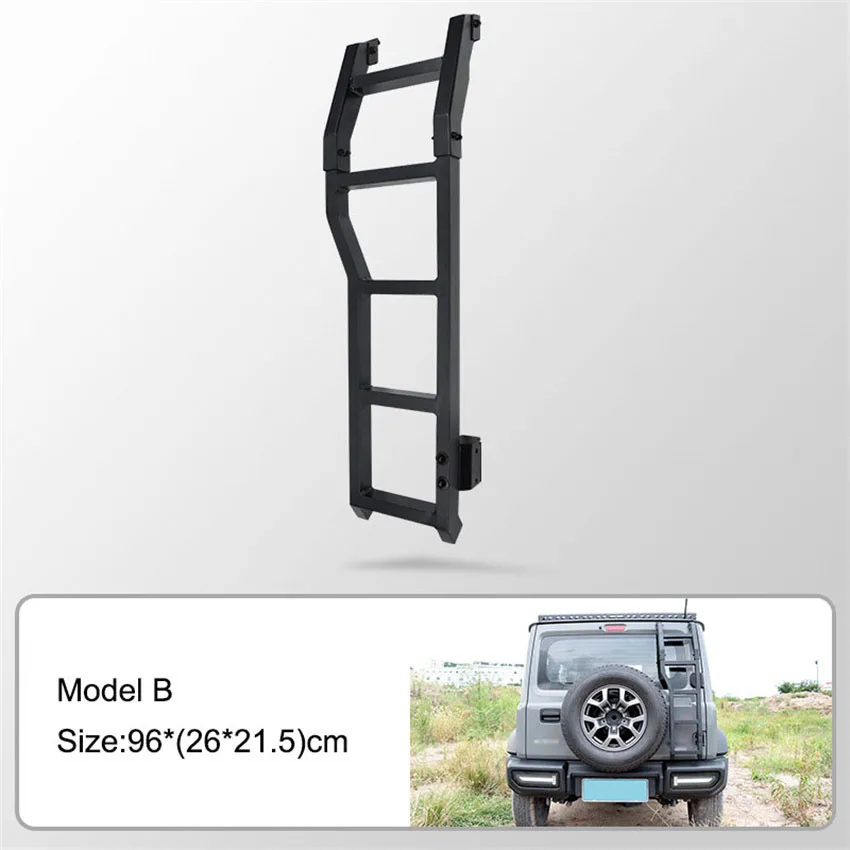 Car Rear Door Tailgate Ladder Tail Gate Climbing Ladder Aluminum Alloy Tail Door Ladder Accessories for Suzuki Jimny JB64 JB74